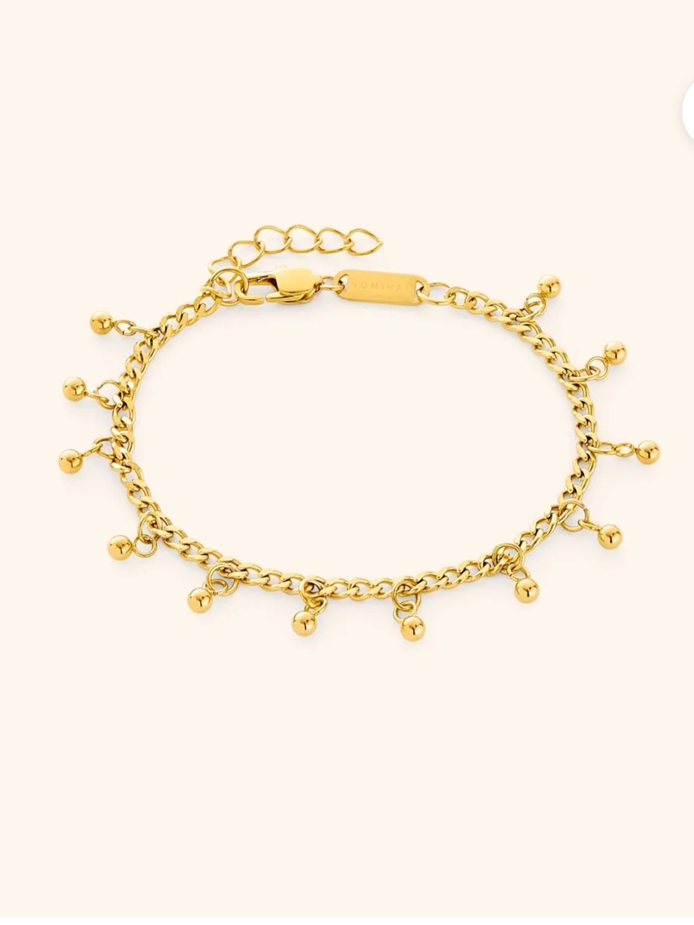 Nominal Dangling Dotted Bracelet - 18K Gold Plated